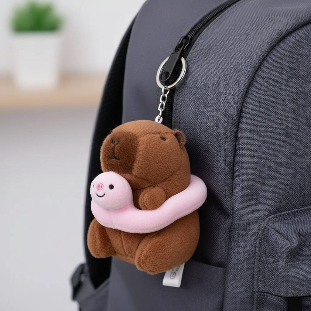 Capybara Pool Floaty Keychain