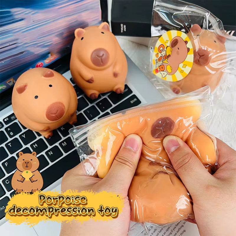 Adorable Cartoon Capybara Squishy Toy - Slow Rebound Stress Relief and Hand Relaxation Gift