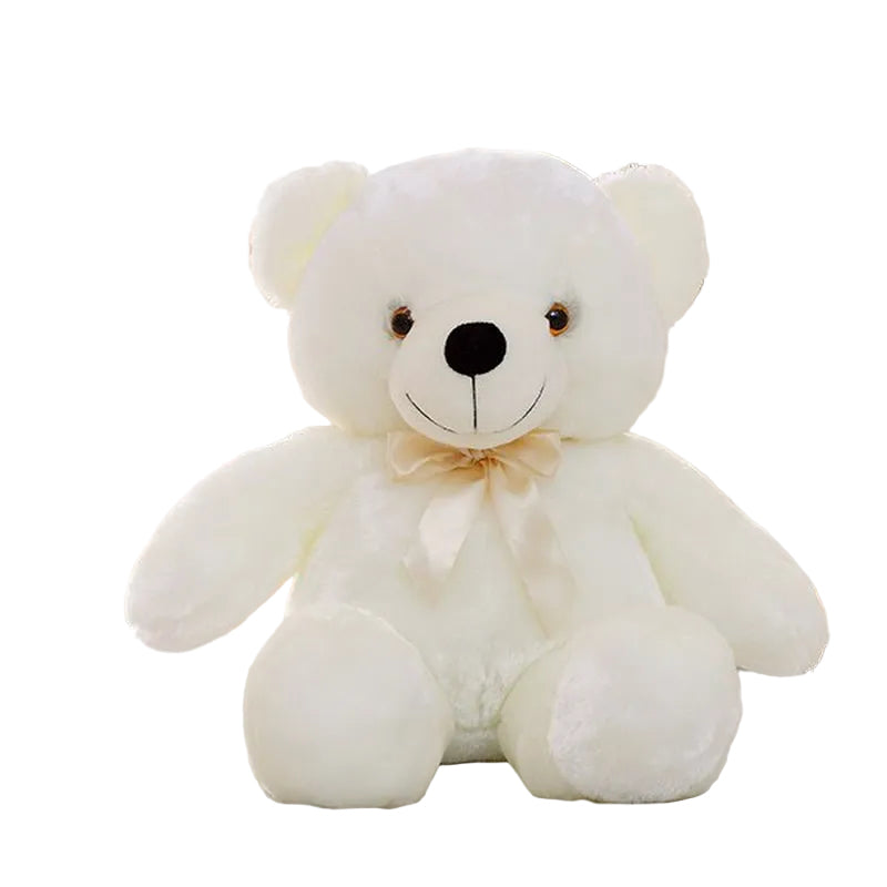 Creative Light up LED Teddy Bear Stuffed Animals Plush Toy Colorful Glowing Christmas Gift for Kids Pillow