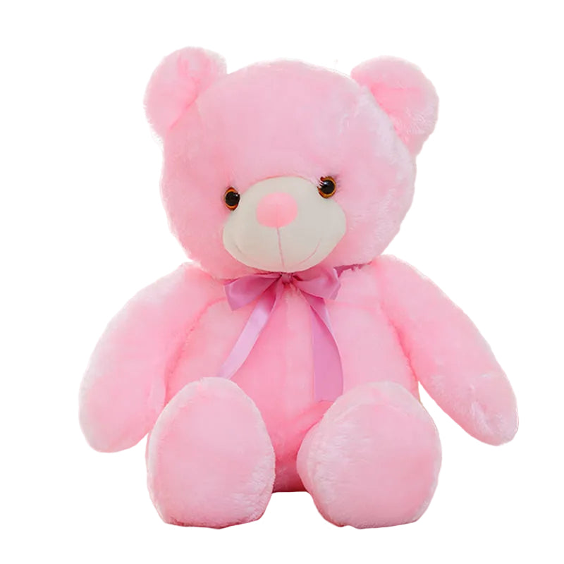 Creative Light up LED Teddy Bear Stuffed Animals Plush Toy Colorful Glowing Christmas Gift for Kids Pillow