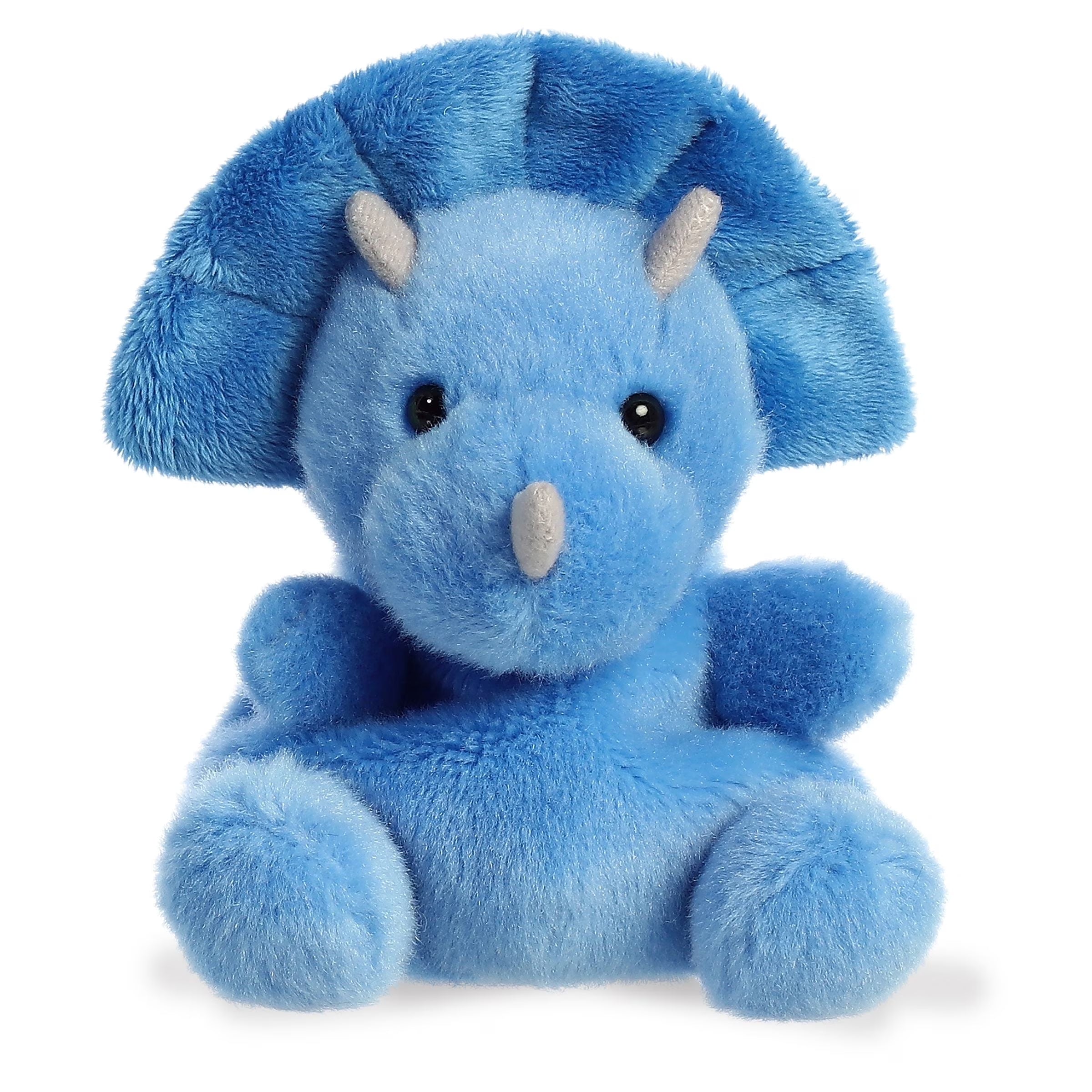 - Mini Blue Palm Pals - 4" Tank Triceratops - Adorable Stuffed Animal