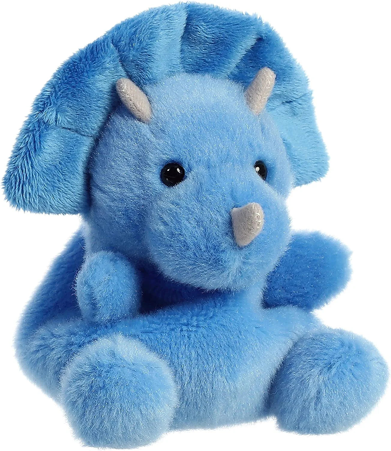 - Mini Blue Palm Pals - 4" Tank Triceratops - Adorable Stuffed Animal