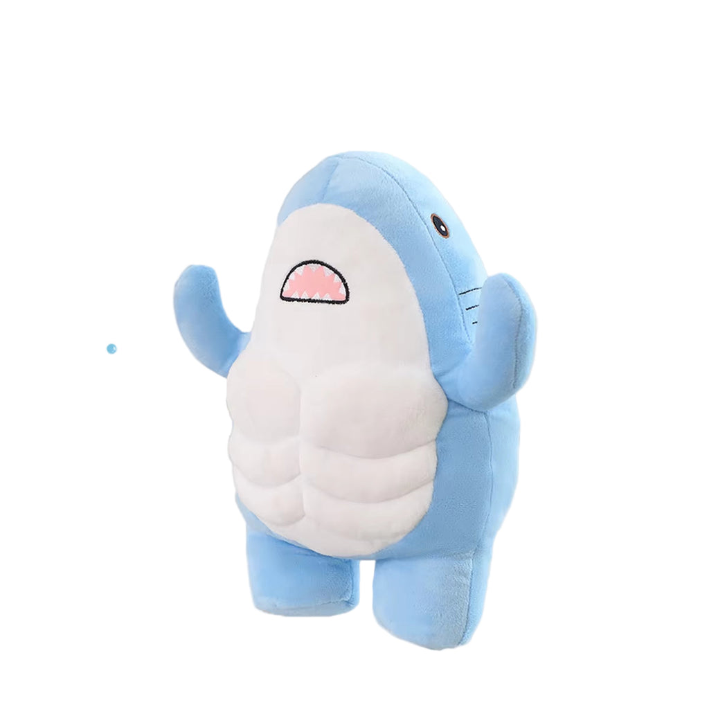 35Cm Muscle Shark Plush Toys Stuffed Ocean Whale Fish Stuffed Animals Soft Plushie Dolls Kids Birthday Gifts Valentine'S Day