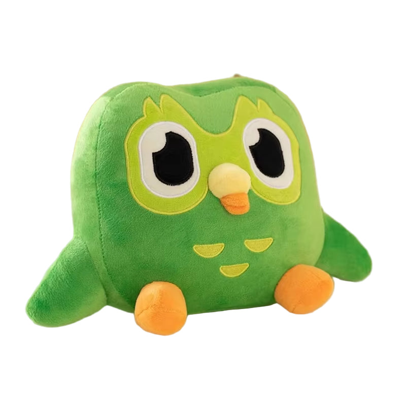 Green Duolingo Owl Plush Toy Duo Plushie of Duo the Owl Cartoon Anime Owl Doll Soft Stuffed Animal Toy Children Birthday Gift